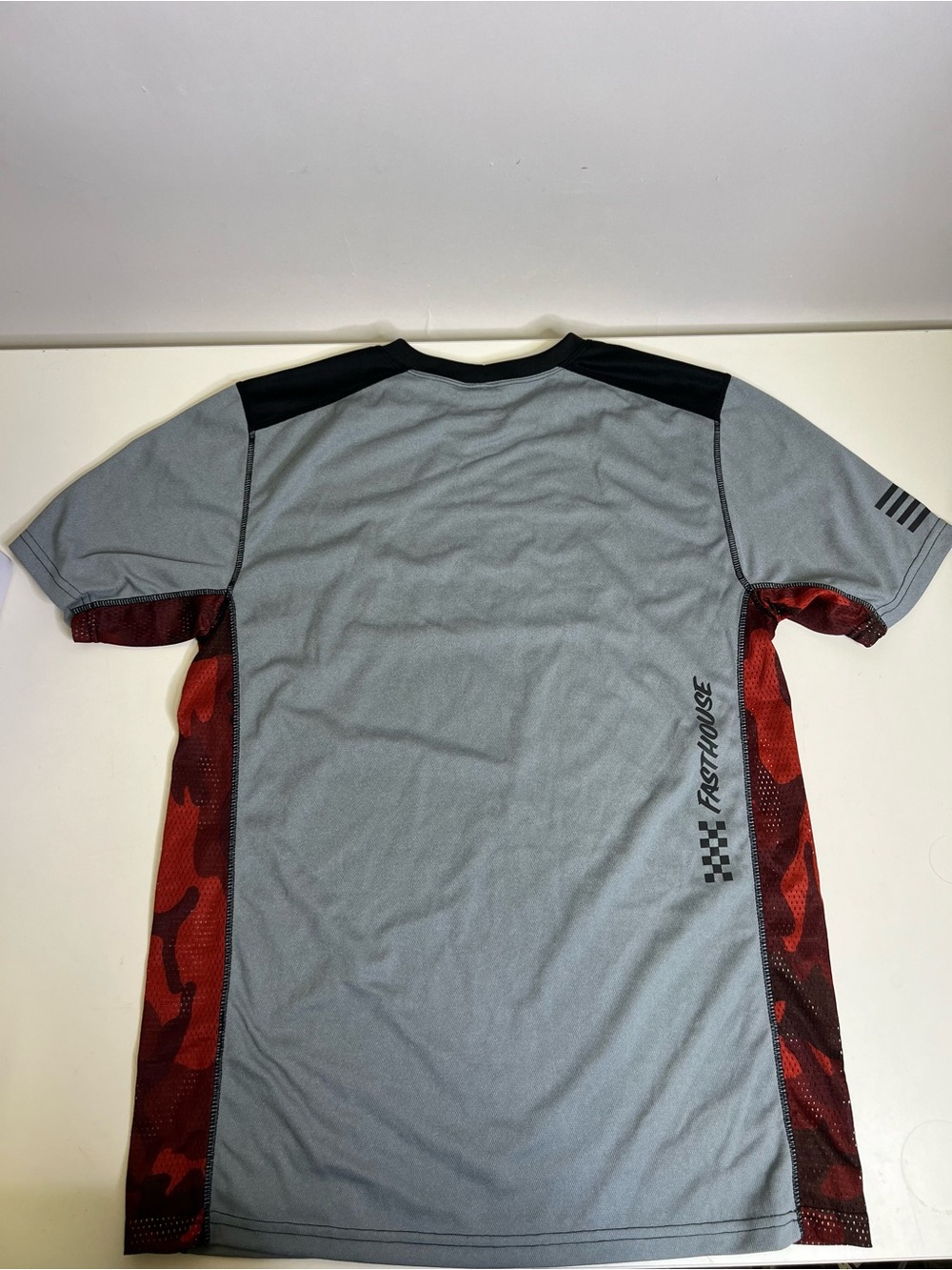 Fasthouse Classic Acadia Short Sleeve MTB Jersey Heather Gray - Size Large - Picture 4 of 10